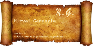 Murvai Geraszim névjegykártya